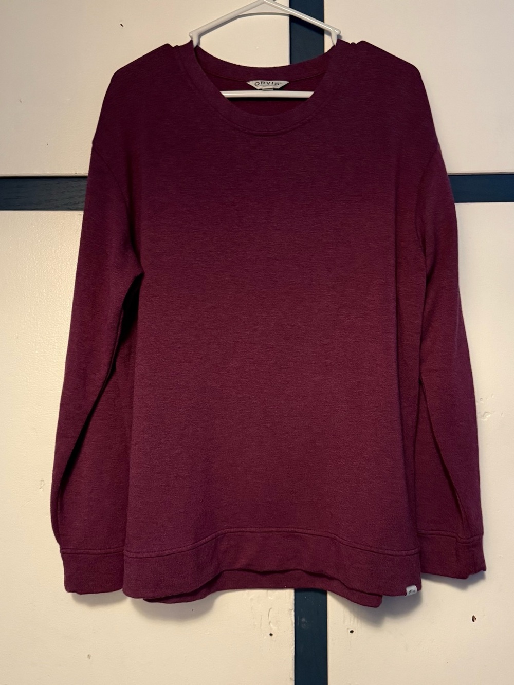 ORVIS Women's Burgundy Crewneck Sweatshirt Size Large